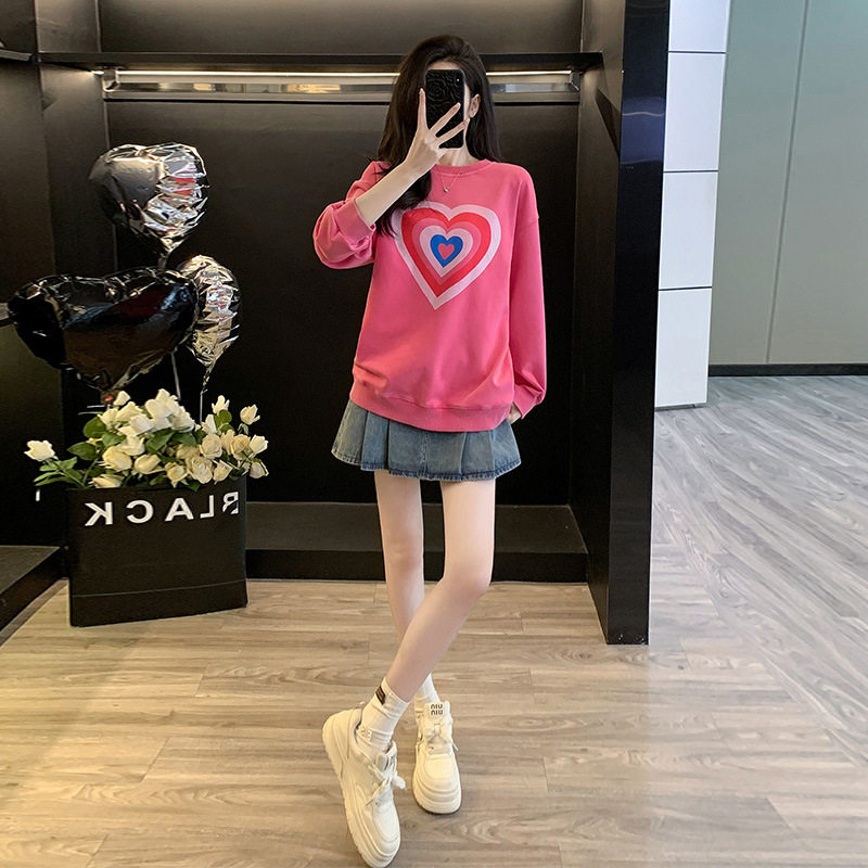 多巴胺气质潮流百搭韩系遮肉显瘦印花卫衣时尚通勤运动休闲卫衣女,女装/女士精品,卫衣/绒衫,淘宝优惠券,粉丝福利购,淘宝优惠卷