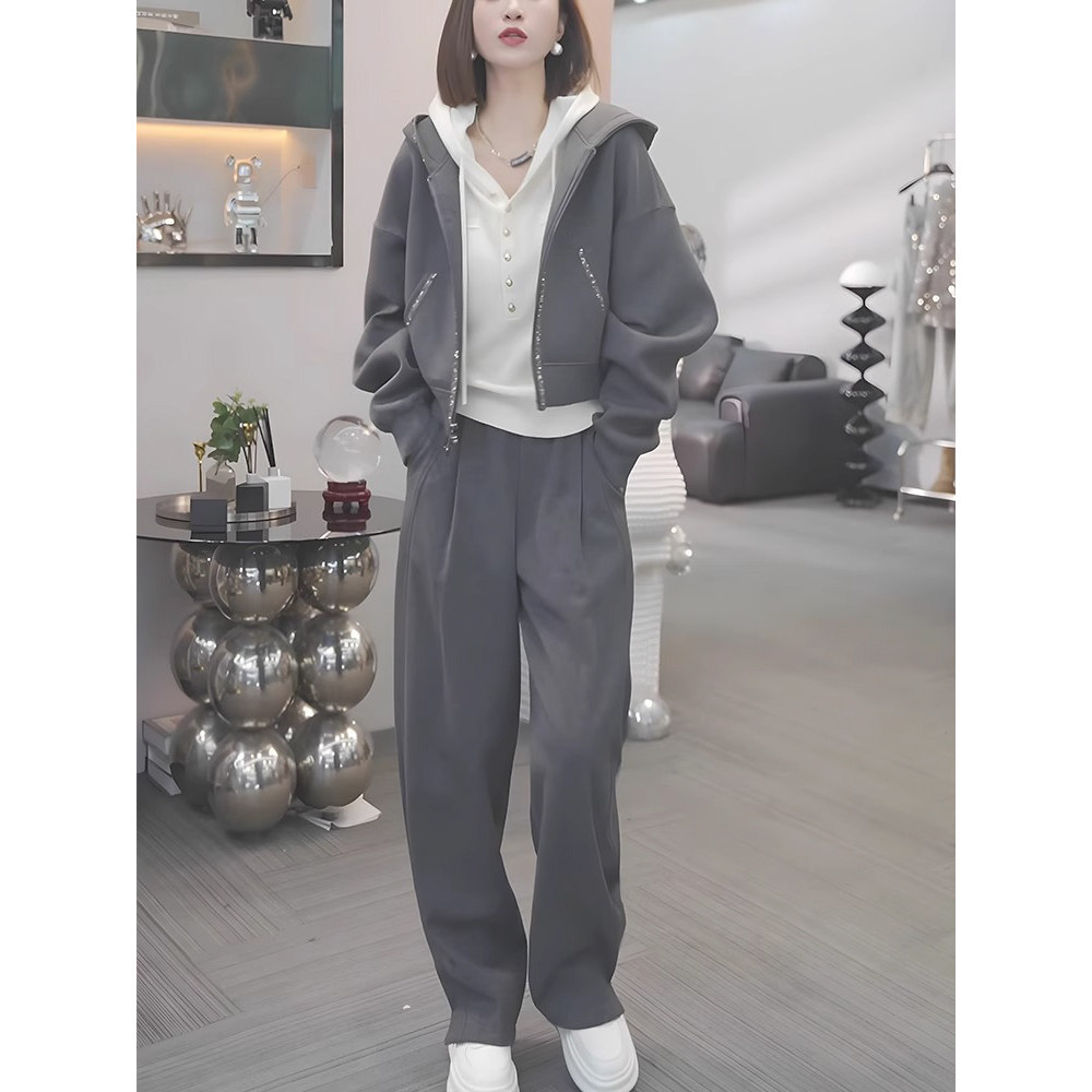时尚减龄宽松显瘦简约百搭套装女