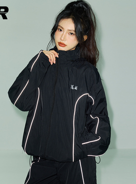 【UPF50+】ER反光条防晒衣2025夏季潮牌宽松美式简约休闲运动外套