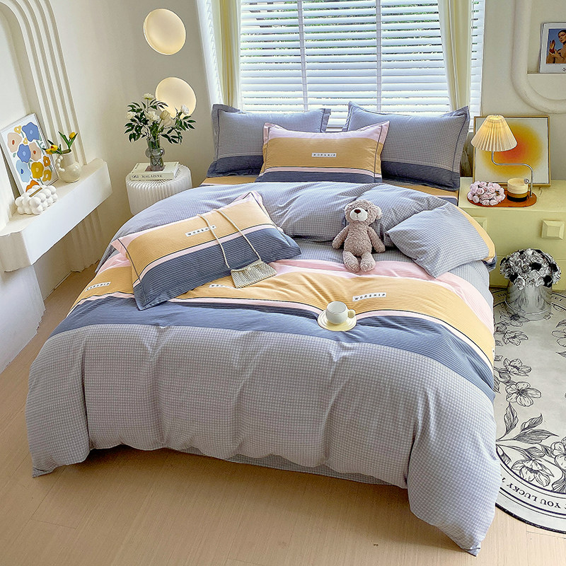保暖磨毛四件套纯棉被罩床单1.5m1.8m被套三件套宿舍床品加厚秋冬