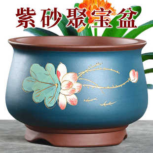 宜兴紫砂花盆高端兰花盆蝴蝶兰君子兰专用盆陶瓷家用大号清仓特价