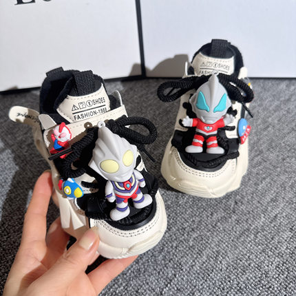 男童加绒运动鞋2025秋冬新款超人奥特曼童鞋儿童老爹鞋男孩二棉鞋