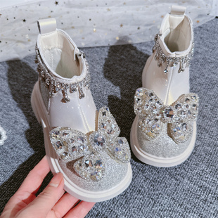 女童鞋儿童马丁短靴子2025春秋新款秋冬季宝宝小公主单靴加绒皮靴