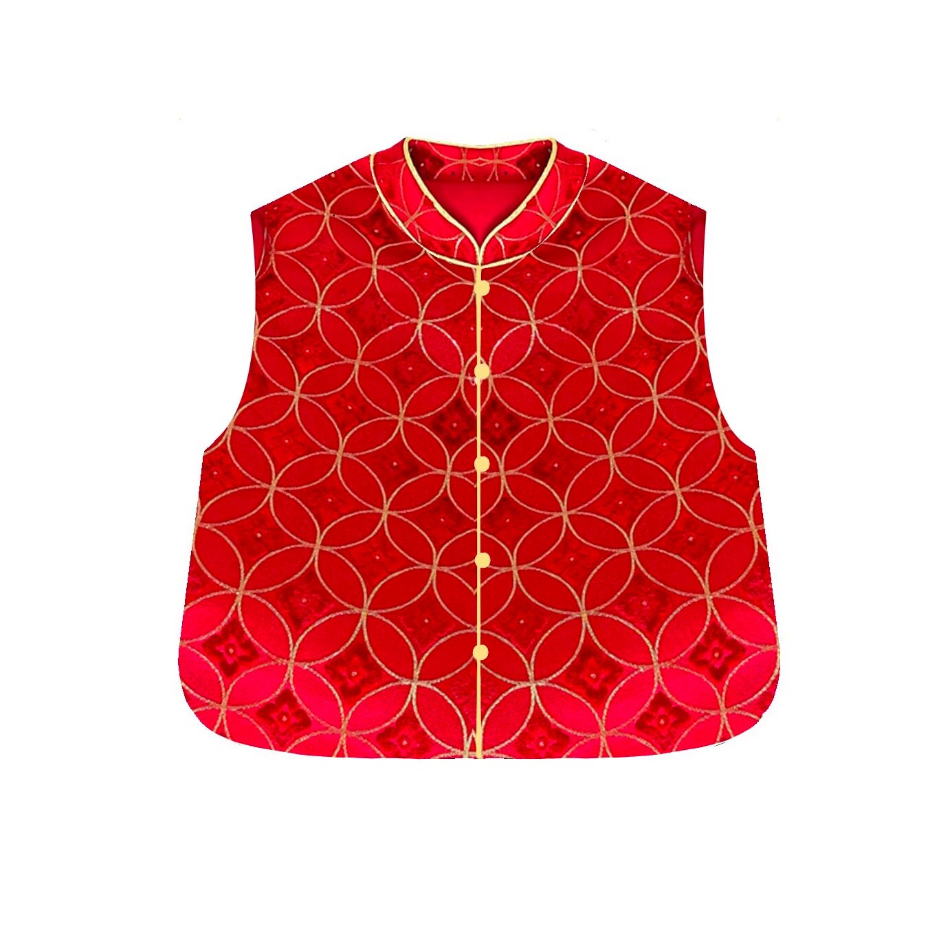 百珂乐儿童国风铜钱纹宝相喜庆背心男女宝红色新中式周岁马甲年服,童装/婴儿装/亲子装,唐装,淘宝优惠券,粉丝福利购,淘宝优惠卷