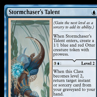 万智牌 斑隆洛 金 逐风客才能 Stormchaser's Talent 英文 闪卡