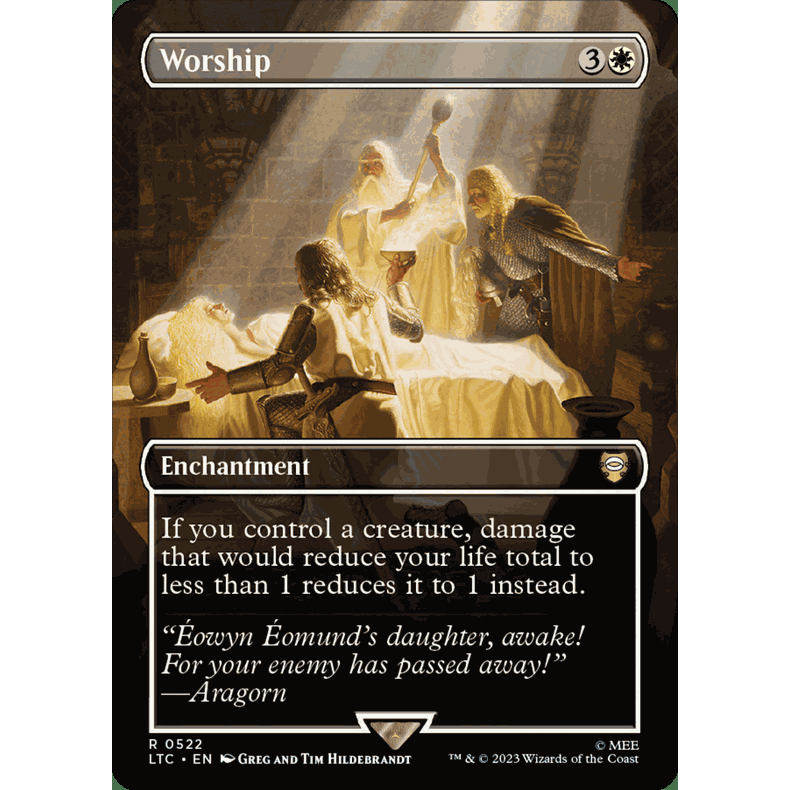 万智牌 MTG 崇拜 Worship 结界 魔戒假日版 指挥官 LTR 英文闪卡