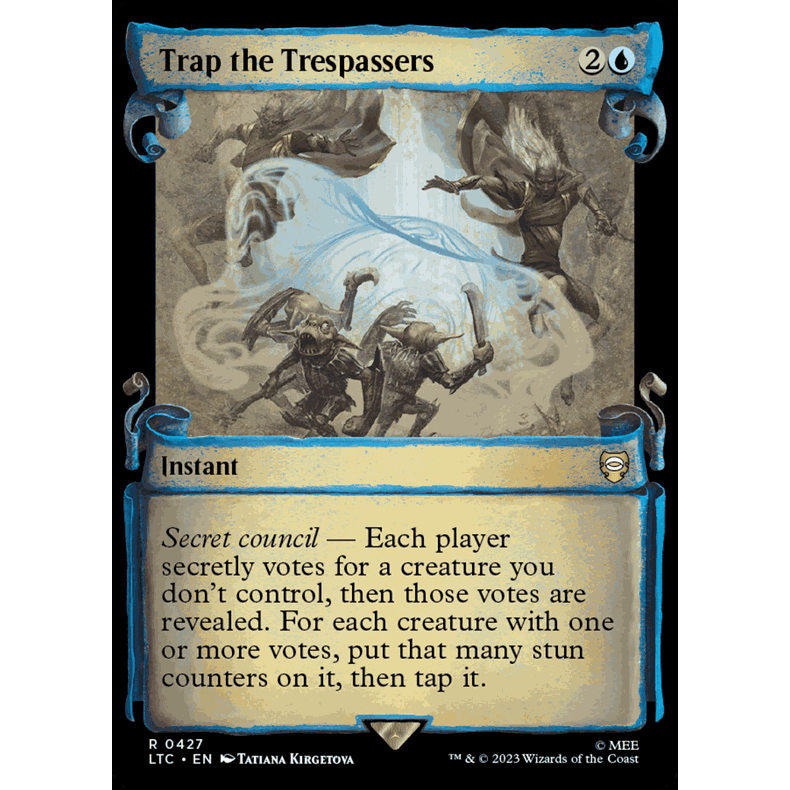 万智牌 LTC 427 卷轴 蓝金 围困擅闯客 Trap the Trespassers
