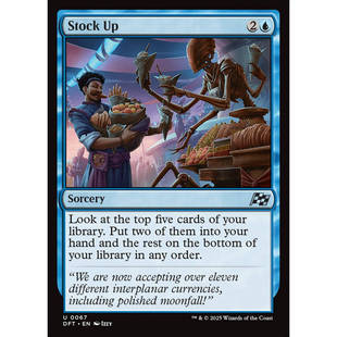 万智牌 乙太漂移 英文 蓝 银 编号67 囤积物资 日印闪