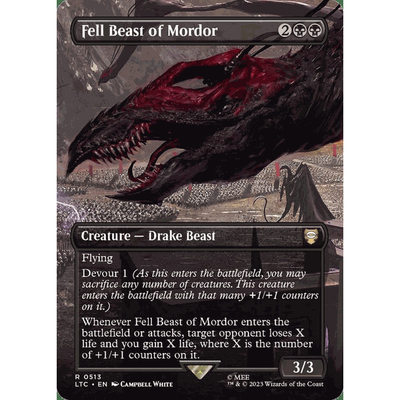 万智牌 MTG Fell Beast of Mordor 英文 潮涌 闪 LTR 魔戒