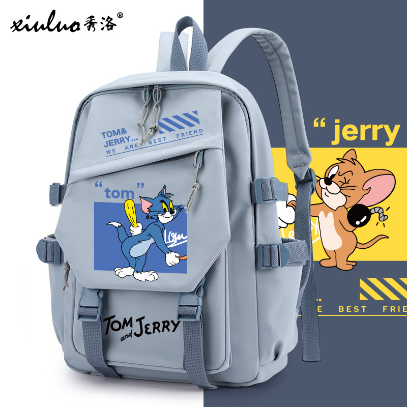 秀洛小学生双肩背包周边青少年学生大容量日系韩版初中生联名书包