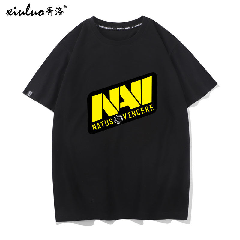 秀洛Natus Vincere队服CSGO反恐电竞DOTA2乌克兰NAVI战队短袖T恤