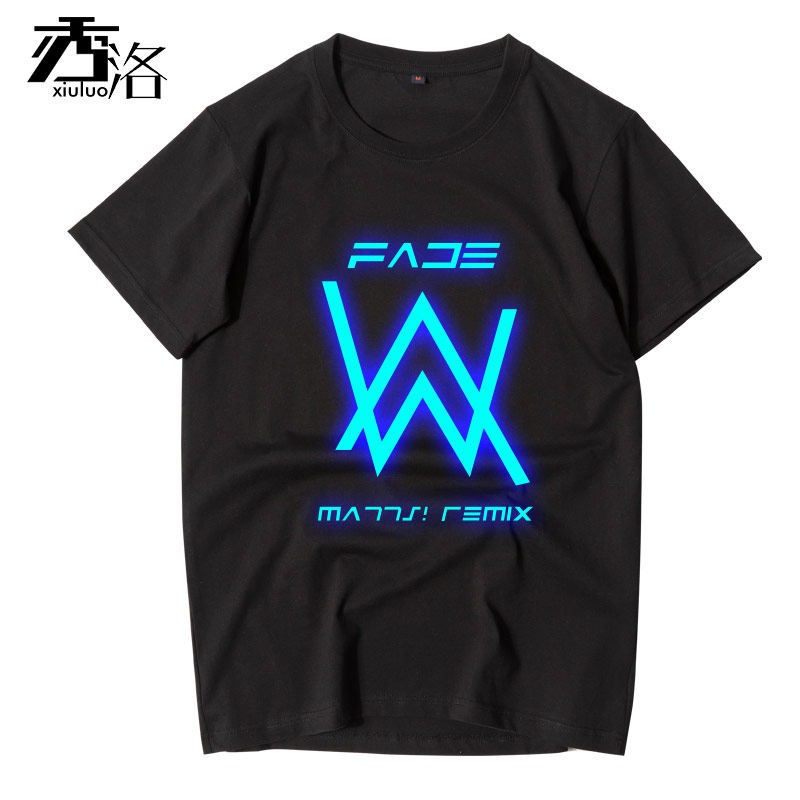 秀洛艾伦沃克t恤男短袖电音体恤alan walker周边正版衣服潮流半袖