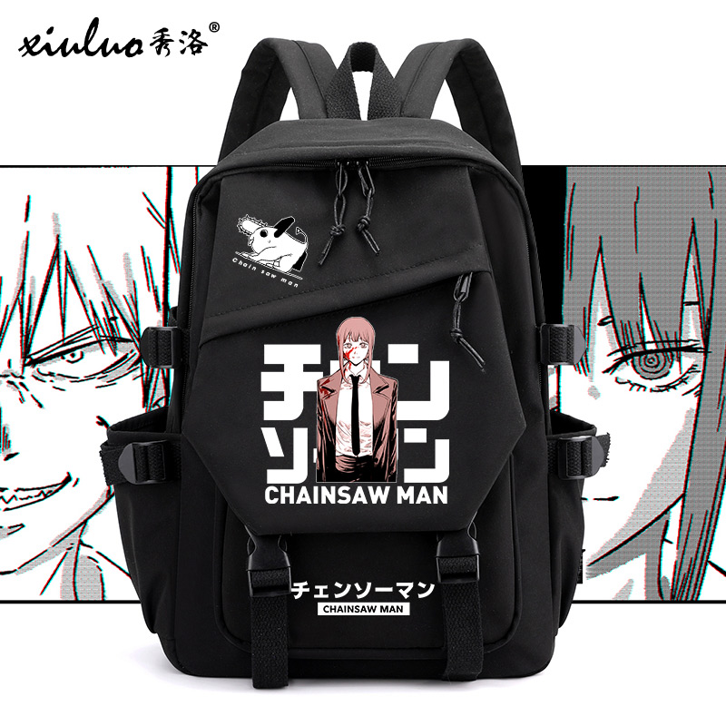 链锯人电锯人动漫周边书包电次玛奇玛帕瓦男女小学生电脑双肩背包