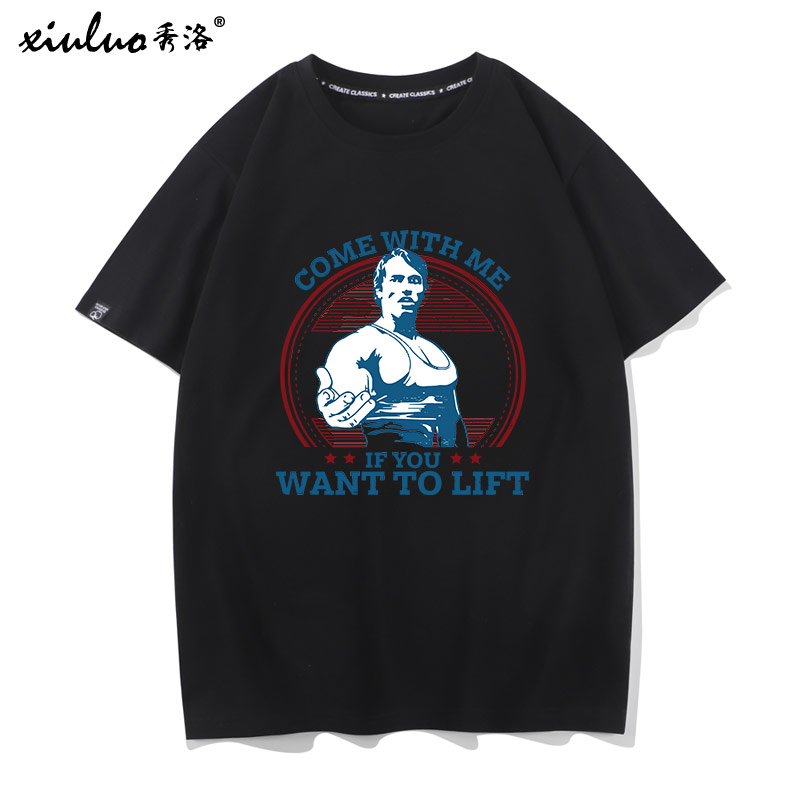 秀洛动作硬核泰森T恤男阿诺施瓦辛格短袖健身房拳击周边宽松衣服