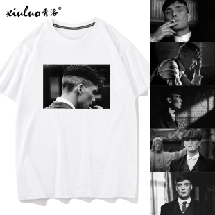 浴血黑帮周边谢尔比短袖T恤男家族希里安墨菲Peaky Blinders衣服