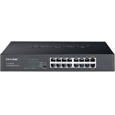 普联TP-LINK TL-SG2016D 千兆16口网管交换机机架式1000M网络分线分流器酒店宾馆企业办公宿舍商用端口增加器