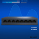 MERCURY水星 SG108D 8口千兆网络交换机1000M以太网企业办公酒店家用分线分流器1分7小型网络分配器