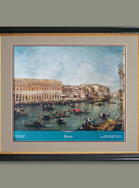 Francesco Guardi作品纯美式美国原版进口画芯客厅书房玄关装饰画