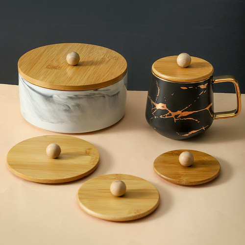 竹木盖通用大口径万能防尘盖家用