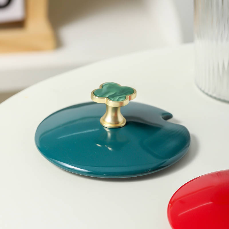 马克杯盖带缺口圆形玻璃茶杯盖子