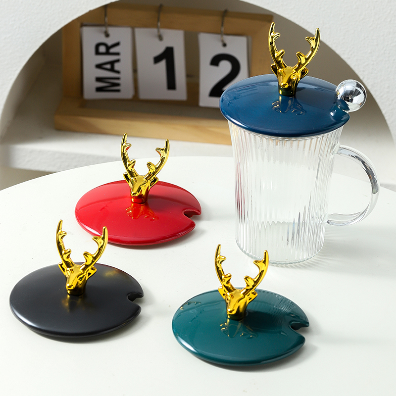 万能通用带缺口陶瓷马克杯盖单卖