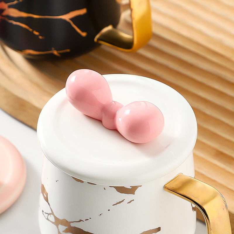 【撞色蝴蝶结】马克杯盖子大口径