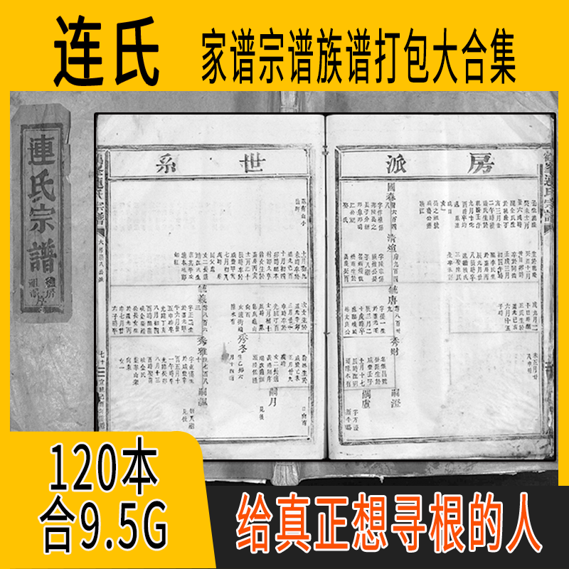 连氏家谱 连氏族谱  连氏宗谱 连姓祖谱寻根溯源研究收藏集合打包