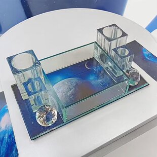 话筒架水晶话筒放置架话筒座话筒支架家用无线KTV夜场桌面摆件