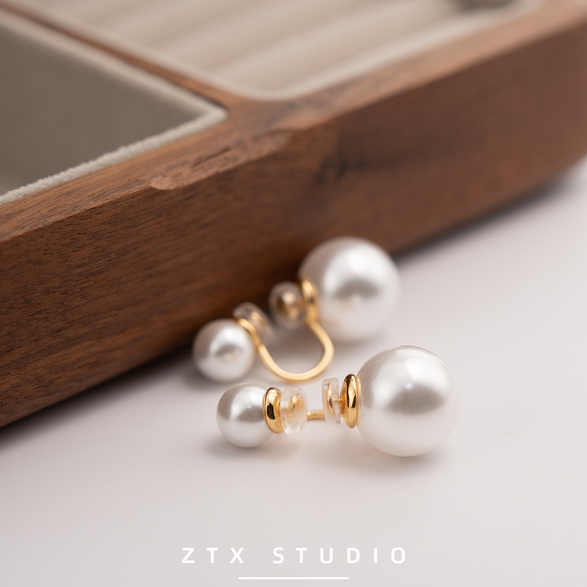 ZTX 珍珠耳夹无耳洞女新款复古法式耳饰简约蚊香盘耳钉夹耳式耳环,饰品/流行首饰/时尚饰品新,耳夹,淘宝优惠券,粉丝福利购,淘宝优惠卷