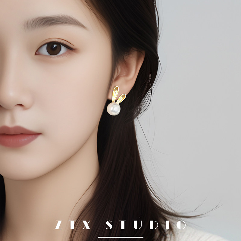 小兔子珍珠耳夹无耳洞女新款蚊香盘可爱少女高级感耳饰夹耳式耳环,饰品/流行首饰/时尚饰品新,耳夹,淘宝优惠券,粉丝福利购,淘宝优惠卷