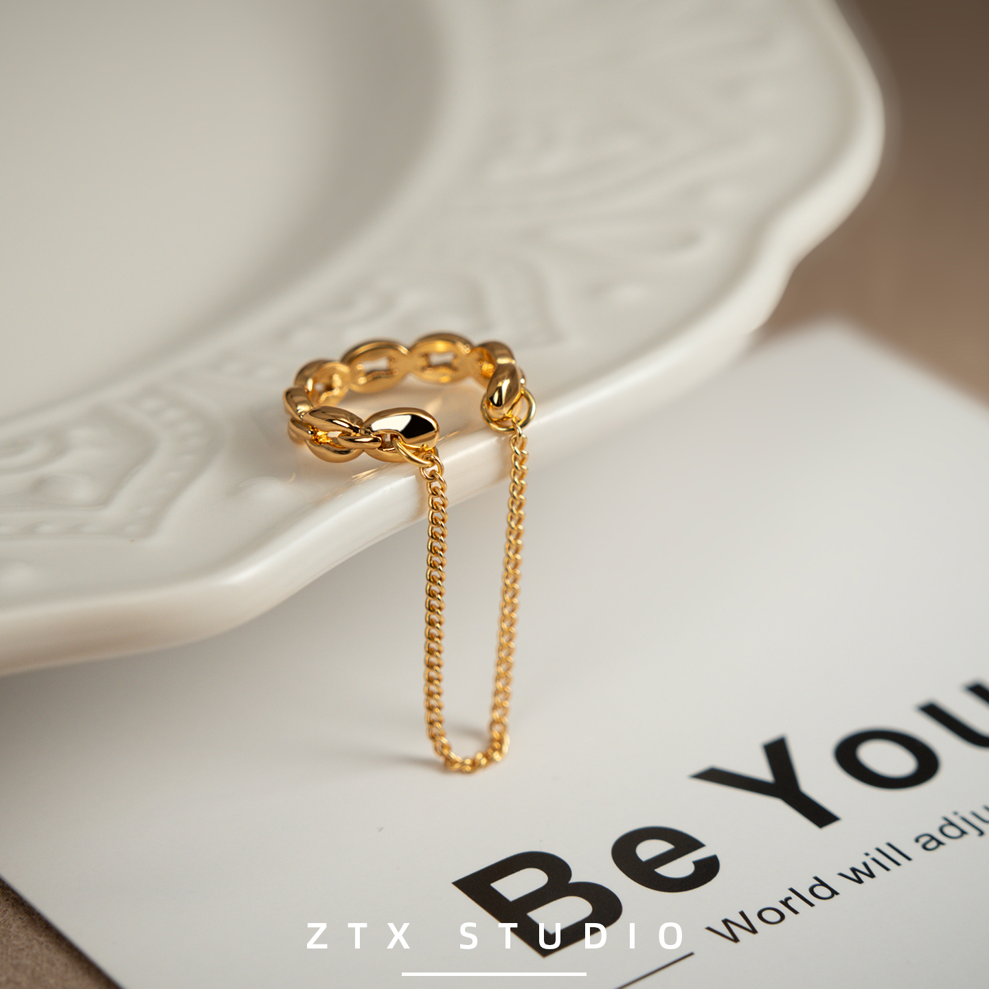 ZTX 百搭流苏耳骨夹小众气质百搭金色无耳洞耳饰日常高级感耳夹