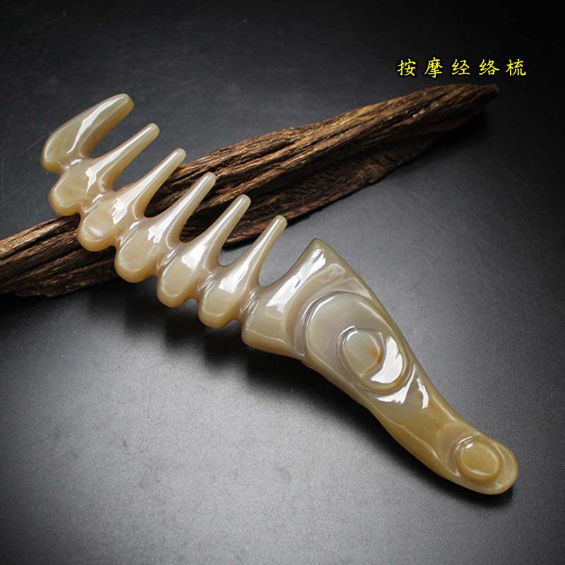 牦牛角梳手柄家用头疗梳经络按摩