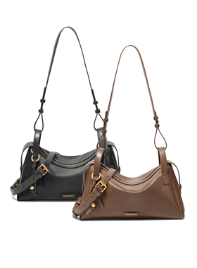 百丽女包2025新商场款质感通勤小方包单肩斜挎枕头腋下包9244ABX5