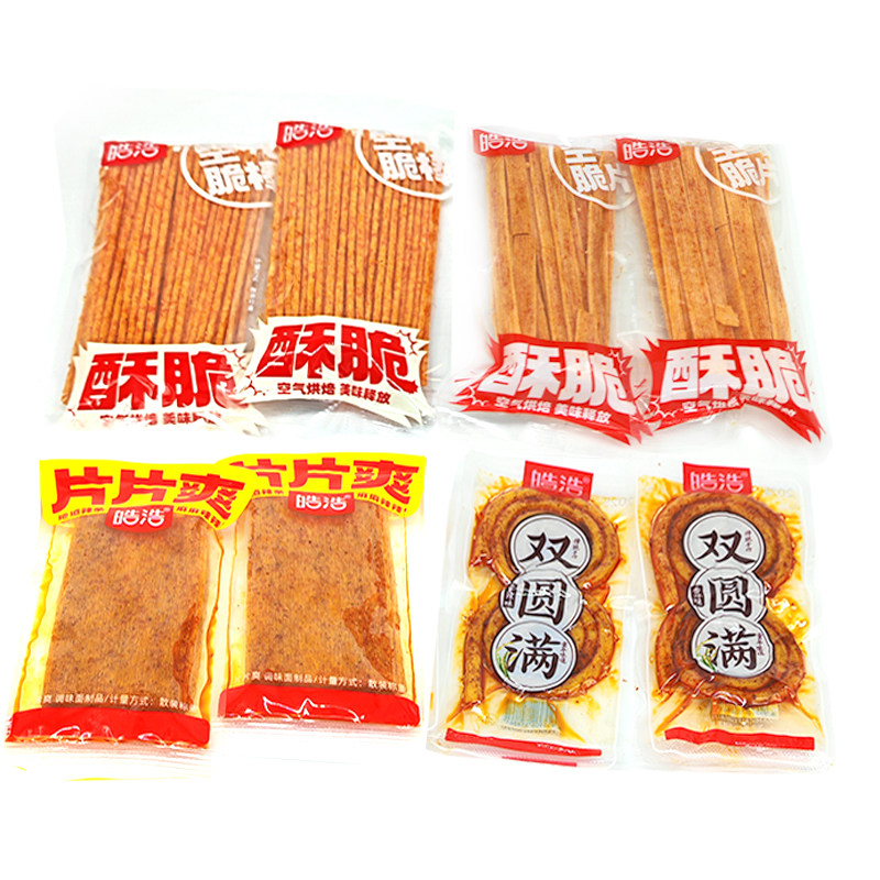皓皓酥脆辣片辣卷辣条麻辣儿时童年8090休闲辣片怀旧零食小吃散装