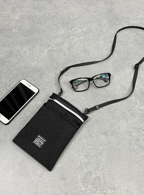 斜挎手机包半透明网布单肩斜挎小包便携休闲装手机护照手机袋ins