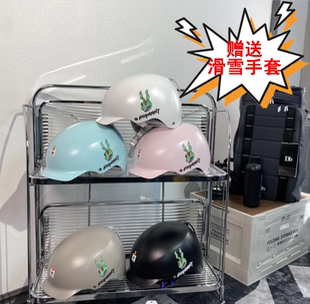 现货24Bern Team Muse单板滑雪头盔女款雪盔防护 兔子 送手套