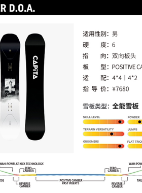 雪落公园24CAPITA单板滑雪板男女款全能板网红板