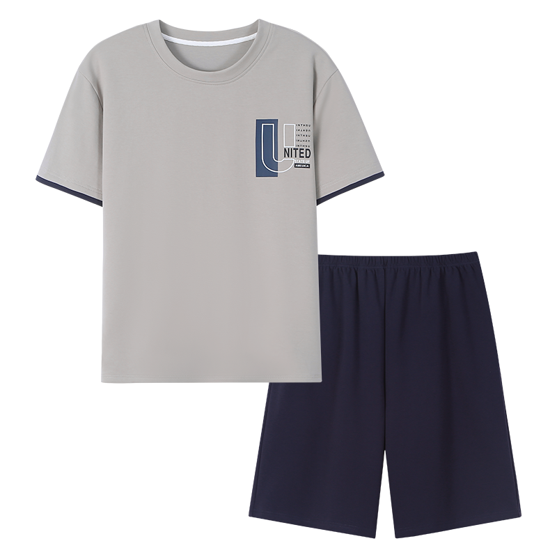 男款休闲大码家居服棉拉架套装