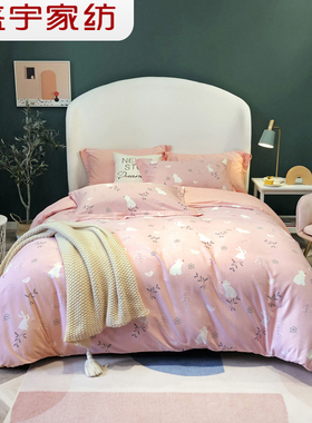 盛宇家纺床上用品全棉纯棉四件套磨毛网红款床单被套现代 299