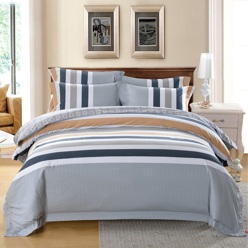 盛宇家纺 全棉活性印花床笠四件套思维空间  六折