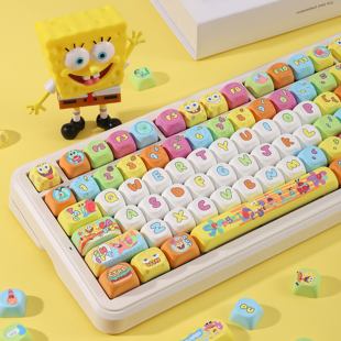 hi75 s98 f108 涂鸦键盘帽k99 海绵宝宝键帽MOA高度PBT热升华个性