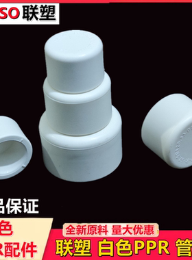 联塑白色PPR管帽堵帽4分管优质管材配件堵头牙堵冷热水管Dn20-50