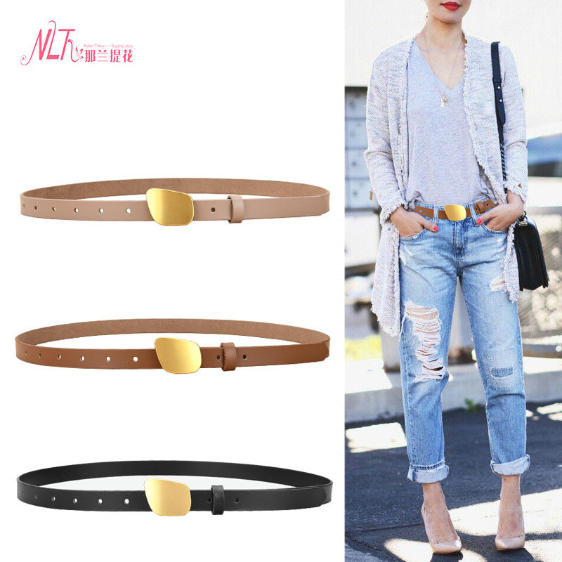 皮带女真皮夏季休闲百搭高档牛皮腰带女士装饰牛仔裤连衣裙子裤带