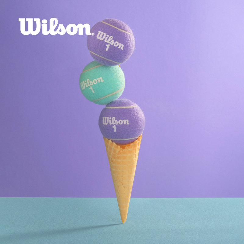 Wilson网球彩色趣味比赛训练球25新款有压网球2颗装网球礼物