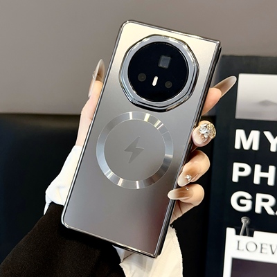 适用荣耀magicv3手机壳磨砂电镀超薄全包magicvs3至臻版保护套磨砂磁吸无线充电vs3折叠屏外防摔V3男女限量