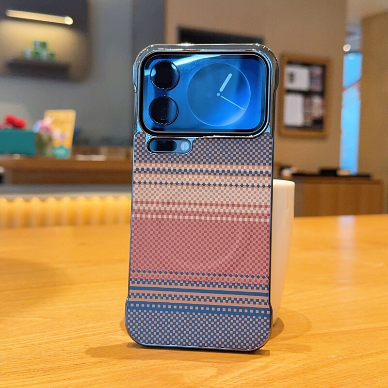 适用小米17proMax手机壳磁吸无边框新款xiaomi17pro半包保护壳电镀皮纹外壳超薄后壳男女手机套不包边新款por