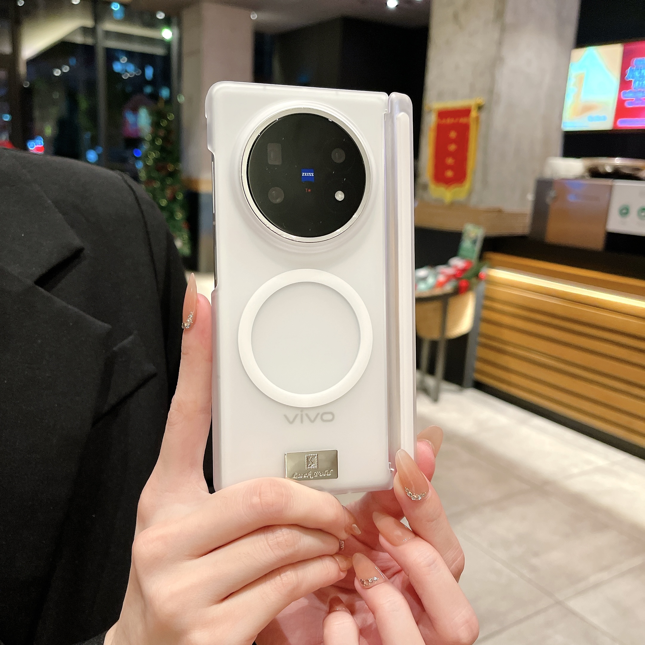 适用于vivoxfold5手机壳新款磁吸透明磨砂超薄防摔双中轴双屏全包边保护背磁fold3pro商务简约xfold3高端时尚