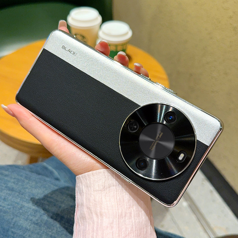 适用于华为畅享70X手机壳新款防摔的70x保护套镜头全包手机套华为麦芒30超薄外壳男女曲屏拼色官方皮纹高级感