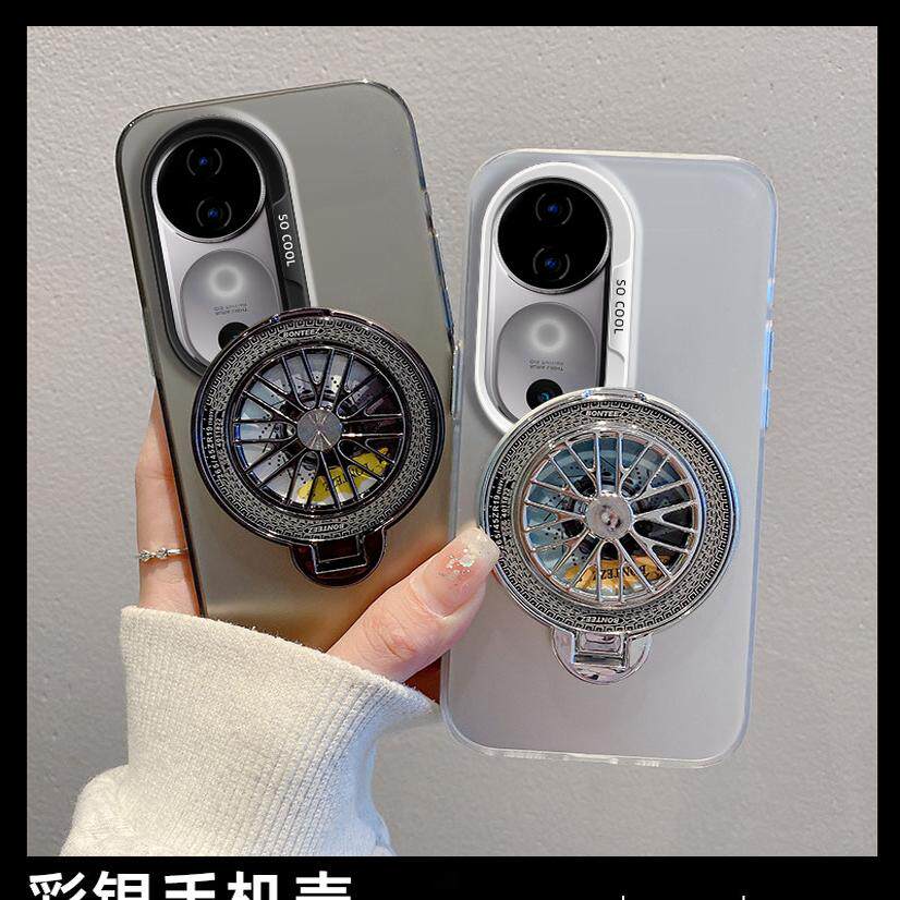 适用旋转解压陀螺支架vivos19手机壳新款步步高S18pro防摔s17pro高级感S16PRO保护s17e简约5g电镀S18E外壳por