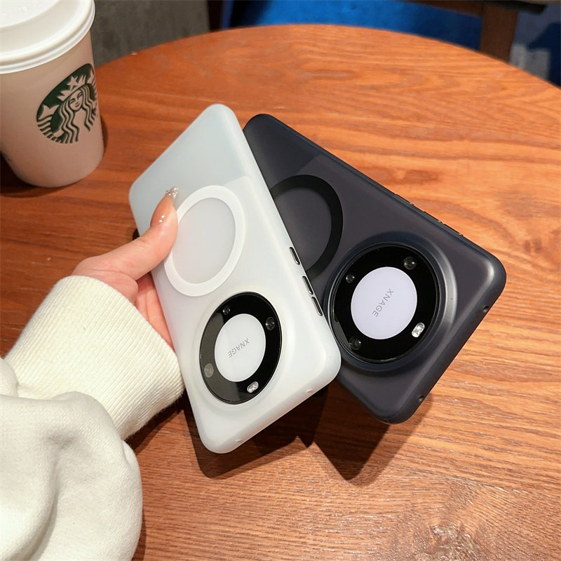 轻砂适用华为mate60手机壳新款mate70pro+简约磨砂透明磁吸充电Mate70Air全包防摔por超薄5g高级感男女保护套